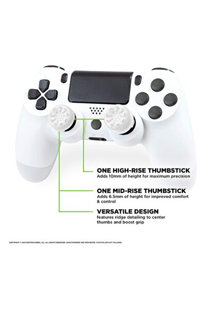 Choice3 White For PS4 PS5 High-Rise Performance Freeks for PS4 PS5 Joystick C...