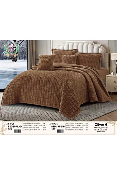 ALMIADD Oliver Compressed Velvet Embossed Duvet (6 Pieces) - Double - Size 22...