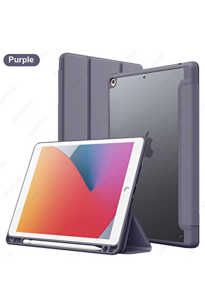 Choice جراب هجين رفيع بنفسجي اللون لجهاز iPad من الجيل التاسع/الثامن/السابع (...