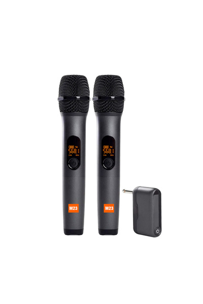 Choice M23 Wireless Microphone M23 UHF 2 Channel Karaoke System With Recharge...