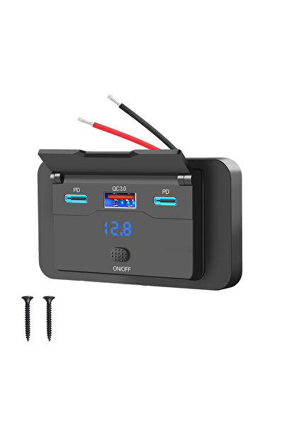 Choice5 2 PD-QC Dual PD Dual QC 3.0 USB Car Charger 12V RV USB Outlet Panel 1...