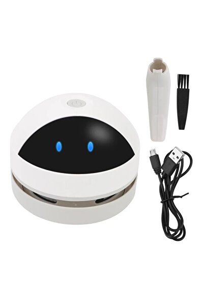 Choice WHITE Mini Desktop Vacuum Cleaner Handheld Wireless Portable Office Ho...