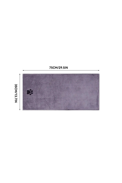 Choice1 Grey 35x75cm 3 Size Opti Microfiber Pet Bath Towel Embroidered Super ...