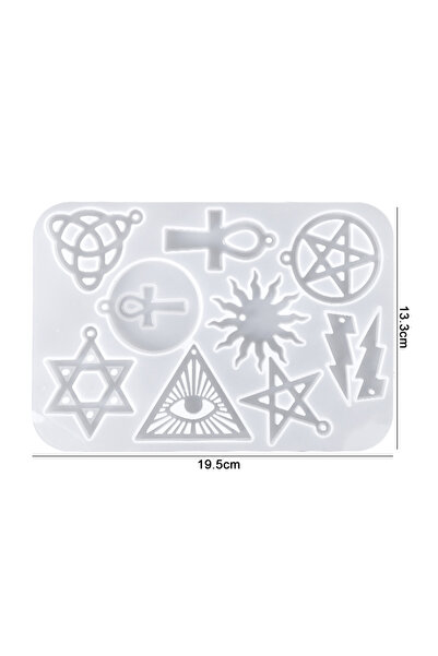 Choice34 قالب سيليكون لصنع الأقراط، مقاس 19.5 × 13.3 سم، قالب راتنج لصنع الأق...