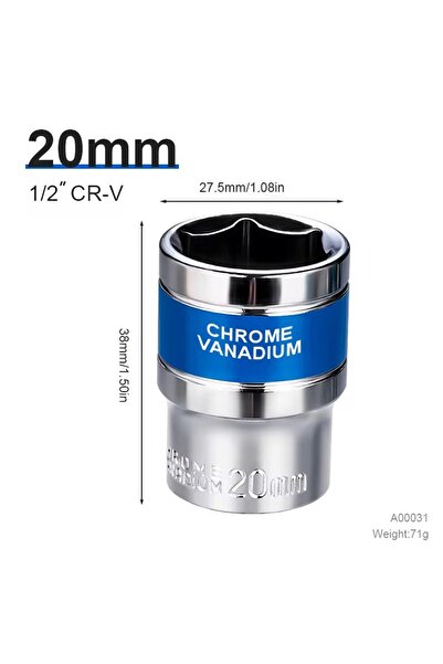 choice2 20mm 8-32mm 1/2" Drive Deep Impact Sket Set Drive Metric Wrench Sket ...