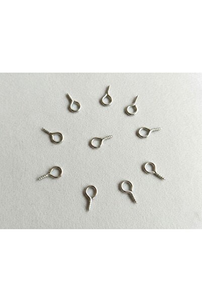 BEİLYS COSMETİCS & ACCESSORY 12x5 mm Metal Vidalı Halka Vidalı Kolye Ucu (Tak...