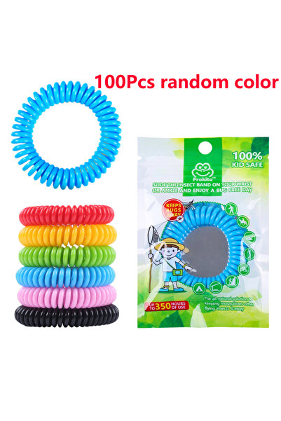 Choice 100pcs random color 1-100Pcs Mosquito Repellent Bracelets Waterproof M...