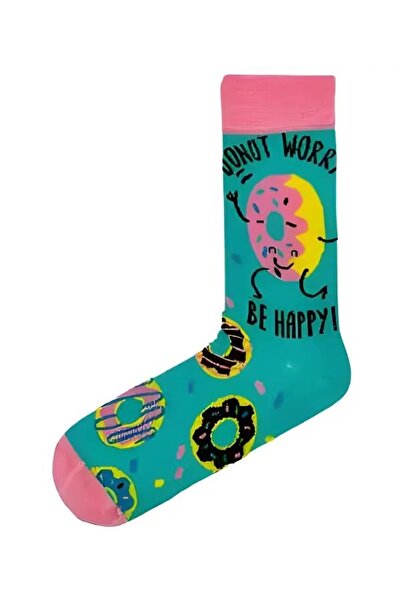 Zumiya Unisex Donut Sweet Patterned Cotton Colorful Socks - Special Design Gift