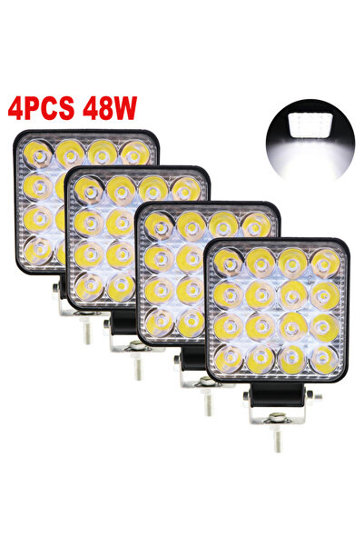 choice2 4 قطع من مصابيح LED من إيرويو بقدرة 48 واط، تعمل بجهد 12 فولت أو 24 ف...