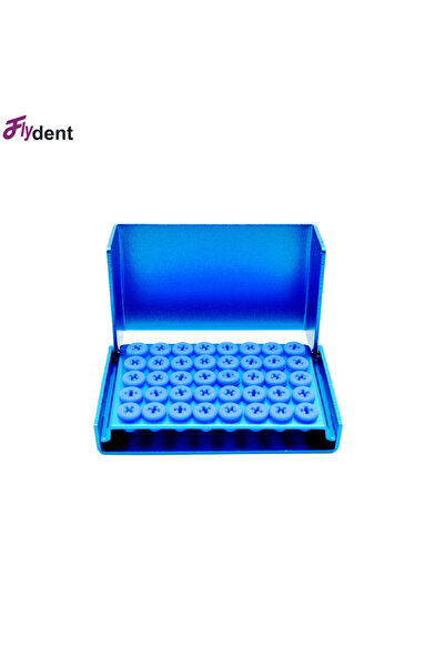 Choice3 حامل مثاقب أسنان أزرق اللون، قطعة واحدة، 40 فتحة، مصنوع من الألومنيوم...