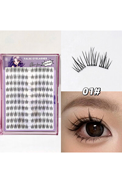 Choice7 GX3017-1 GegeBear Natural Segmented Glue-Free False Eyelashes Large-C...
