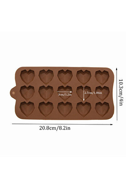Choice قالب سيليكون على شكل قلب من 15HEART، قالب شوكولاتة، قالب بسكويت وحلوى،...