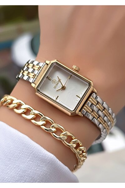 Homies Women's Wristwatch Steel Cord Gold Silver Color Gift Bracelet Hms454C3