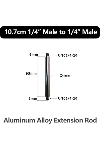 Choice1 قضيب تمديد من سبائك الألومنيوم، مقاسات متعددة، بخيوط ذكر وأنثى 1/4 بو...