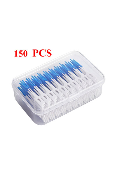 Choice 150 قطعة فرشاة أسنان سيليكون زرقاء (40-150 قطعة) لتنظيف ما بين الأسنان...