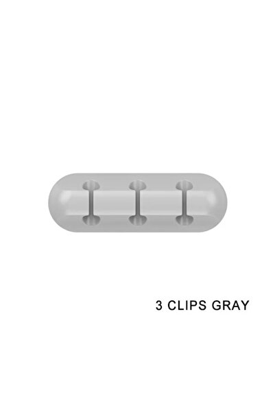 Choice10 3 مشابك لاصقة رمادية اللون لتثبيت الكابلات، لتنظيم أسلاك الشحن عبر م...