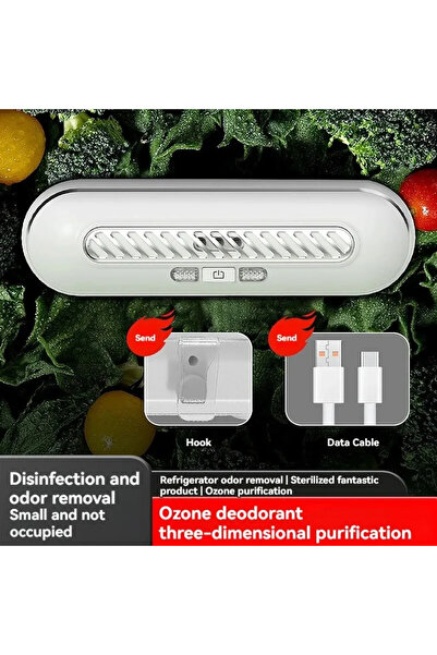 Choice1 WHITE Ozone Refrigerator Odor Remover Household Kitchen Air Purifier ...
