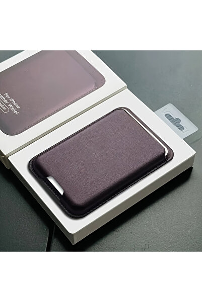 Choice7 حامل بطاقات مغناطيسي فاخر من الجلد الصناعي بلون بنفسجي داكن، متوافق م...
