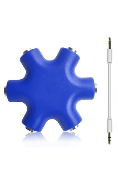 Choice1 style8 3.5mm Audio Splitter with Adapter Cable 1 Male To 5 Female Ear...