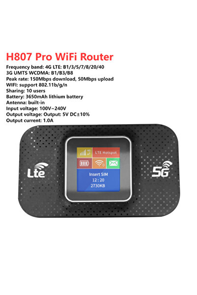 Choice1 مودم APWIKOGER H807 Pro أسود اللون، يدعم شبكة الجيل الرابع LTE، مزود ...
