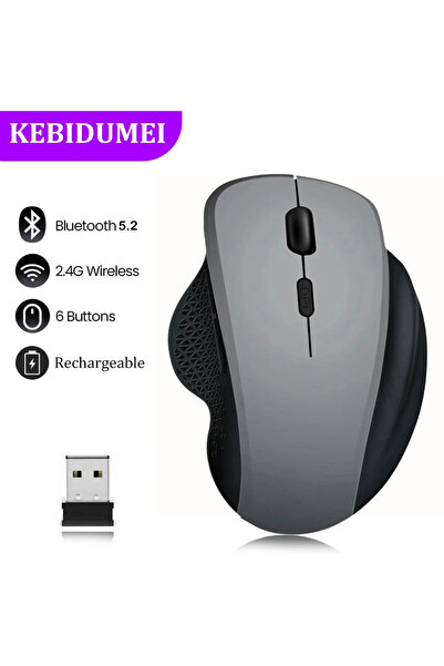 choice2 ماوس kebidumei بستة أزرار، بلوتوث 5.2، 2.4 جيجا هرتز، تصميم مريح، ماو...