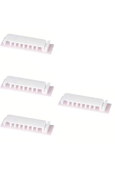 Choice3 4 قطع بيضاء، 2/4 قطع، مشابك تنظيم الكابلات ذاتية اللصق، 8 فتحات، حامل...