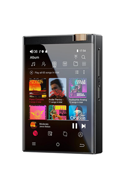 Choice مشغل MP3 عالي الدقة باللون الأسود مزود بتقنية البلوتوث والواي فاي، ونظ...