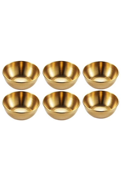 Choice5 8X8X3CM gold-6pcs 2/4/6pcs Stainless Steel Small Sauce Dishes Seasoni...
