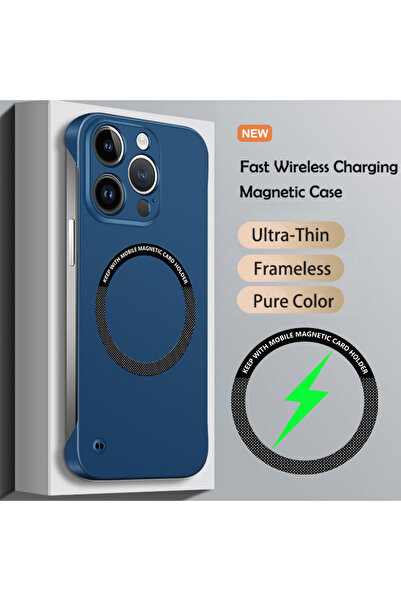 Choice7 غلاف هاتف فاخر فائق النحافة لون سادة أزرق داكن لهاتف iPhone 13 mini، ...