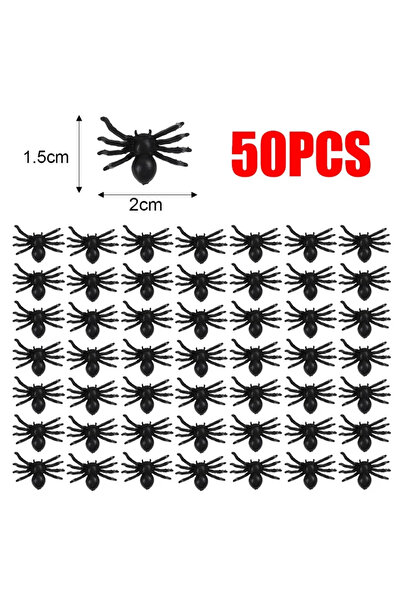 Choice3 little spider-50PCS 50/100pcs Halloween Black Spiders Small Luminous ...