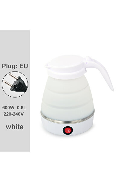 Choice6 غلاية صغيرة قابلة للطي سعة 0.6 لتر، بيضاء اللون، من الاتحاد الأوروبي،...