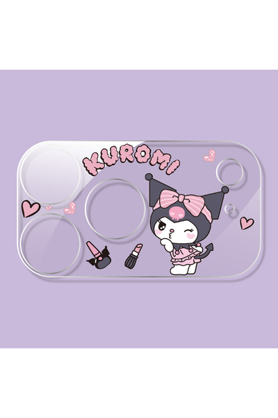 Choice64 واقي عدسة كاميرا بتصميم كرتوني لطيف لشخصية كورومي، متوافق مع آيفون 1...