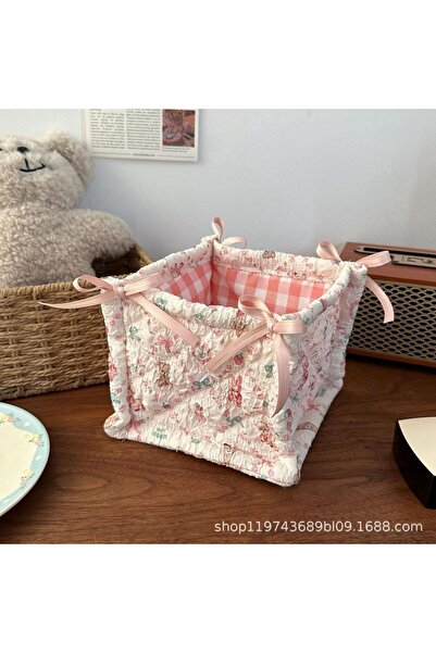 Choice10 سلة تخزين صغيرة مبطّن شكل لحم ضأن حلوى - سلة تخزين مكتبية للأغراض ال...