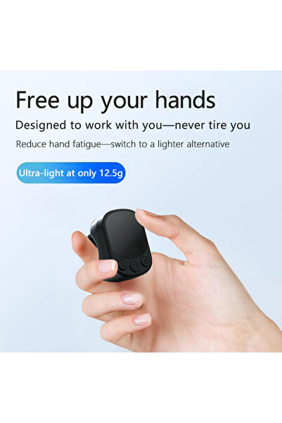 Choice جهاز تحكم عن بعد أسود على شكل حلقة ماوس مع لوحة لمس، جهاز نقر ذكي تلقا...