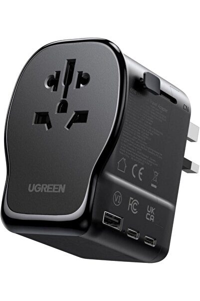 Ugreen Incarcator retea Travel Adapter, GaN 65W, 2x USB-C, 1x USB-A, 3-Pin US...