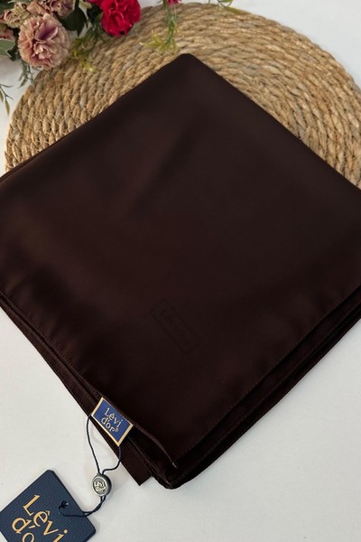 İLKYAZ 110X110 Levidor Medine Silk Scarf Bitter Brown