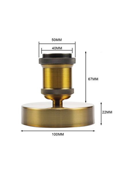 Choice4 Gold Bronze Vintage E27 E26 Lamp Sket Ceiling Lamp Holder With Access...