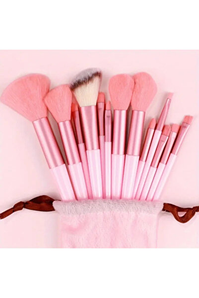 Choice17 13pcs pink 13pcs Premium Synthetic Nylon Bristle Makeup Brush Set - ...