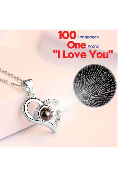 Choice قلادة أخرى قطعة واحدة على شكل قلب ووردة حمراء مع علبة هدايا - عيد الحب...