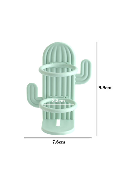 Choice1 حامل فرشاة أسنان على شكل صبار أخضر فاتح، لا يحتاج إلى ثقب، رف تخزين ف...