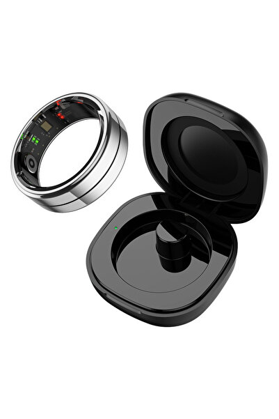 Choice9 خاتم كولمي 9 الفضي الذكي COLMI R07 للرجال والنساء مع علبة شحن، يقيس م...