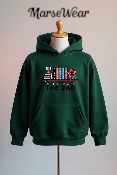 Vordevia Stranger Things Printed Cotton 3 Thread O Oversized K Hooded Sweatshirt