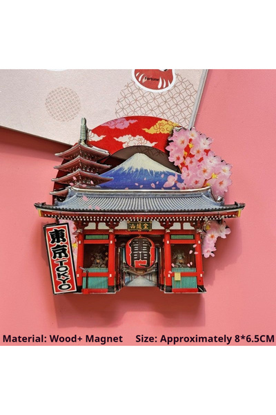 Choice16 مغناطيس ثلاجة تذكاري ياباني من كاميناريمون، معلم سياحي في المدينة، د...