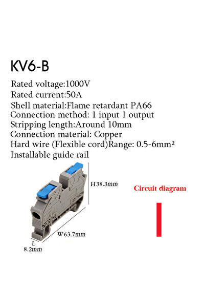 Choice49 10 قطع من موصلات الأسلاك KV6-B، KV2.5، طرف توصيل سريع للإدخال المباش...