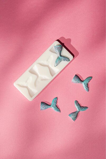 rufus concept Deniz Kızı Kuyruğu Mini Dörtlü Silikon Mum Kalıbı