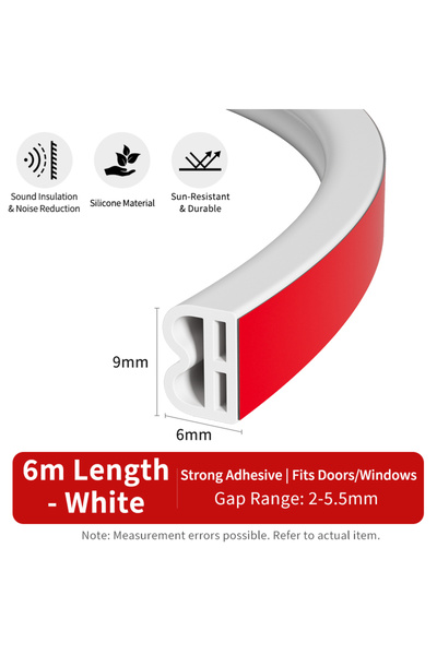 Choice13 شريط لاصق ذاتي، مقاوم للتآكل، بطول 6 أمتار، أبيض، سمك 9-6 مم، الأكثر...