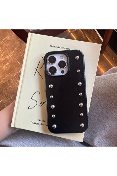 Choice5 iPhone 15 Artificial leather black Advanced Black Leather Stereosco M...