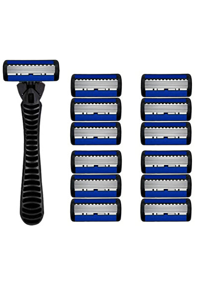 Choice1 ماكينة حلاقة يدوية بست طبقات، مزودة بحامل واحد و12 شفرة، وشفرة كلاسيك...