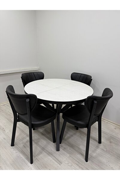 ROYALİSA TABLE CHAİR ROYALİSA LOFT YUVARLA AÇILIR MUTFAK MASASI SETİ