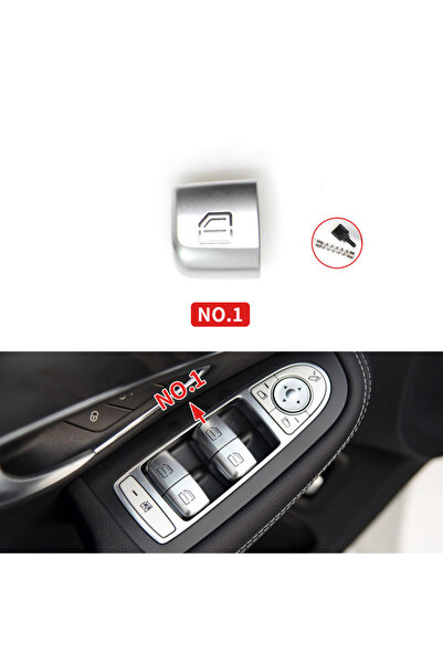 Choice6 غطاء زر مفتاح نافذة باب الراكب الأمامي للسيارة رقم 1 W205 W253 W213 W...
